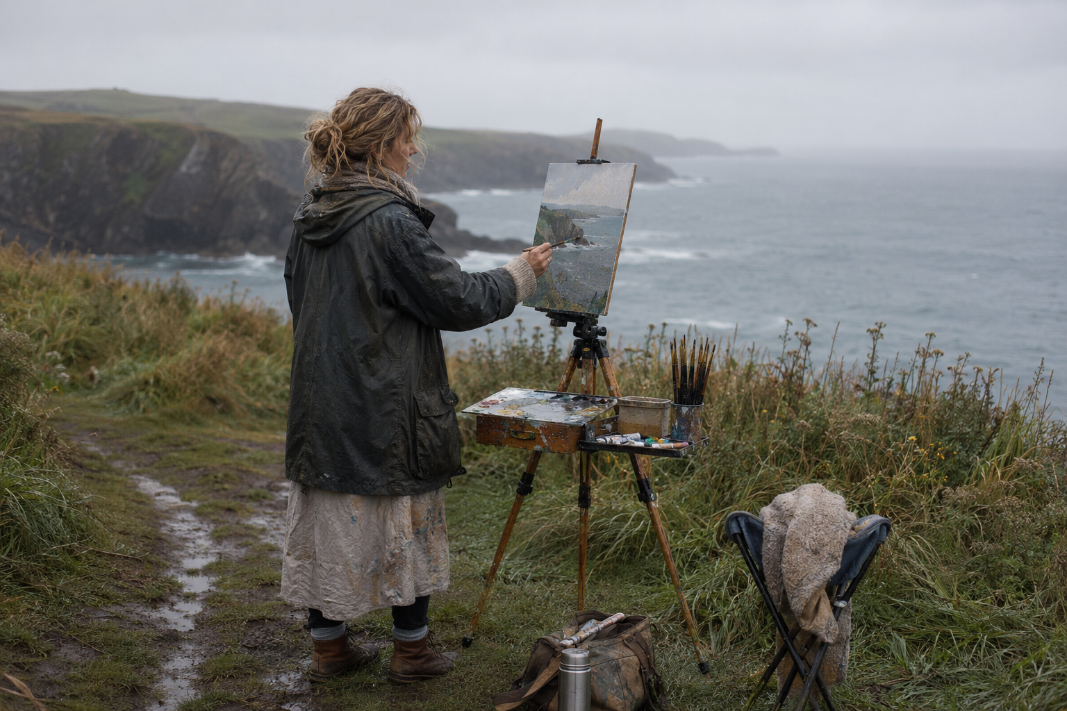 Nora Lark on the coast