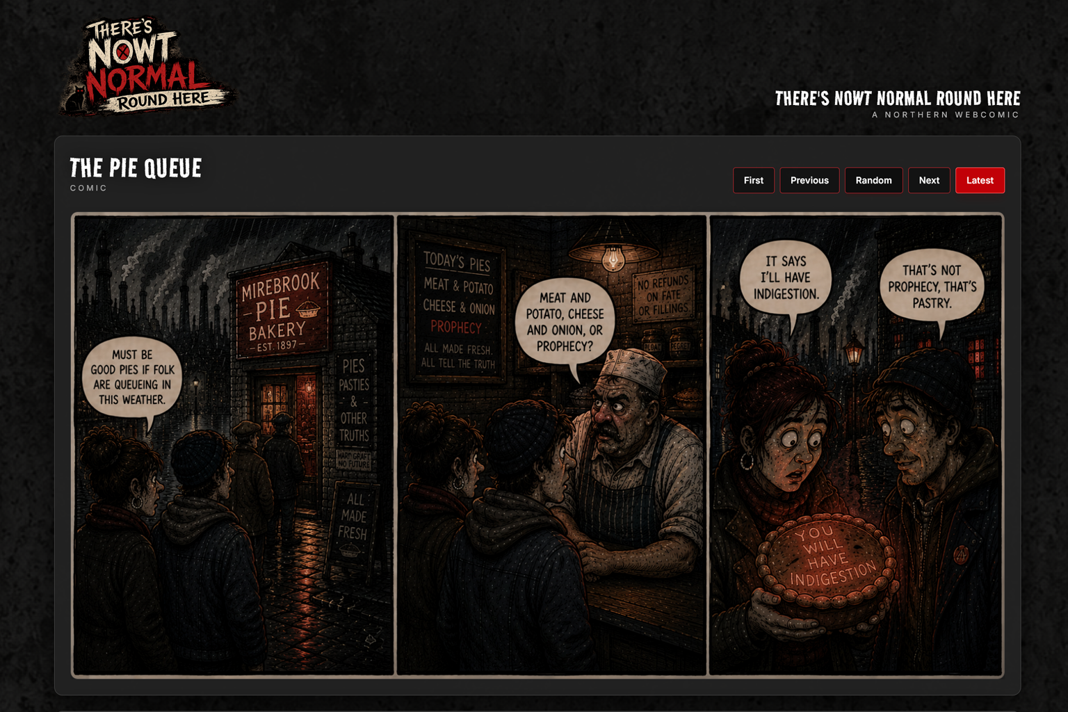 There's Nowt Normal Round Here homepage preview