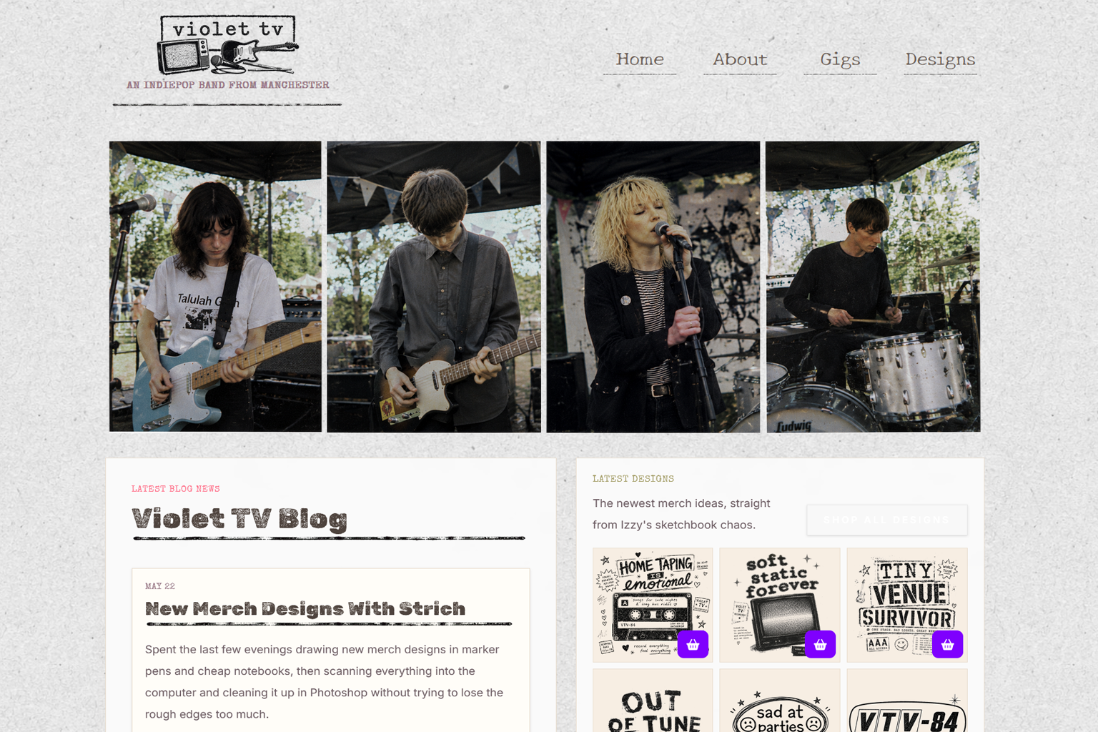 Violet TV homepage preview